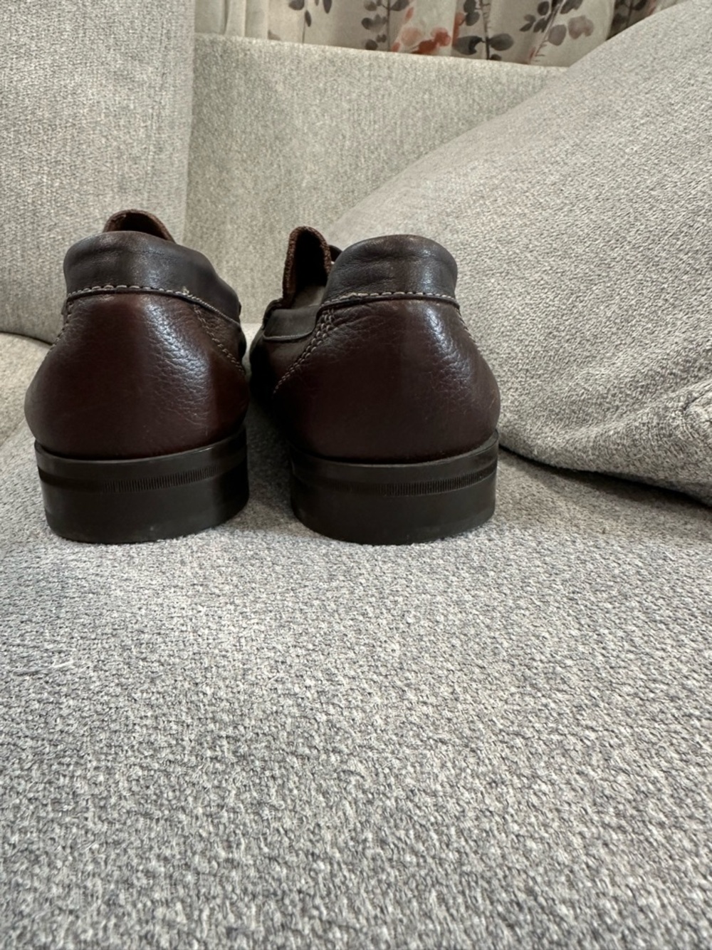 Florsheim Dark Brown Leather Penny Loafers - Picture 5 of 7